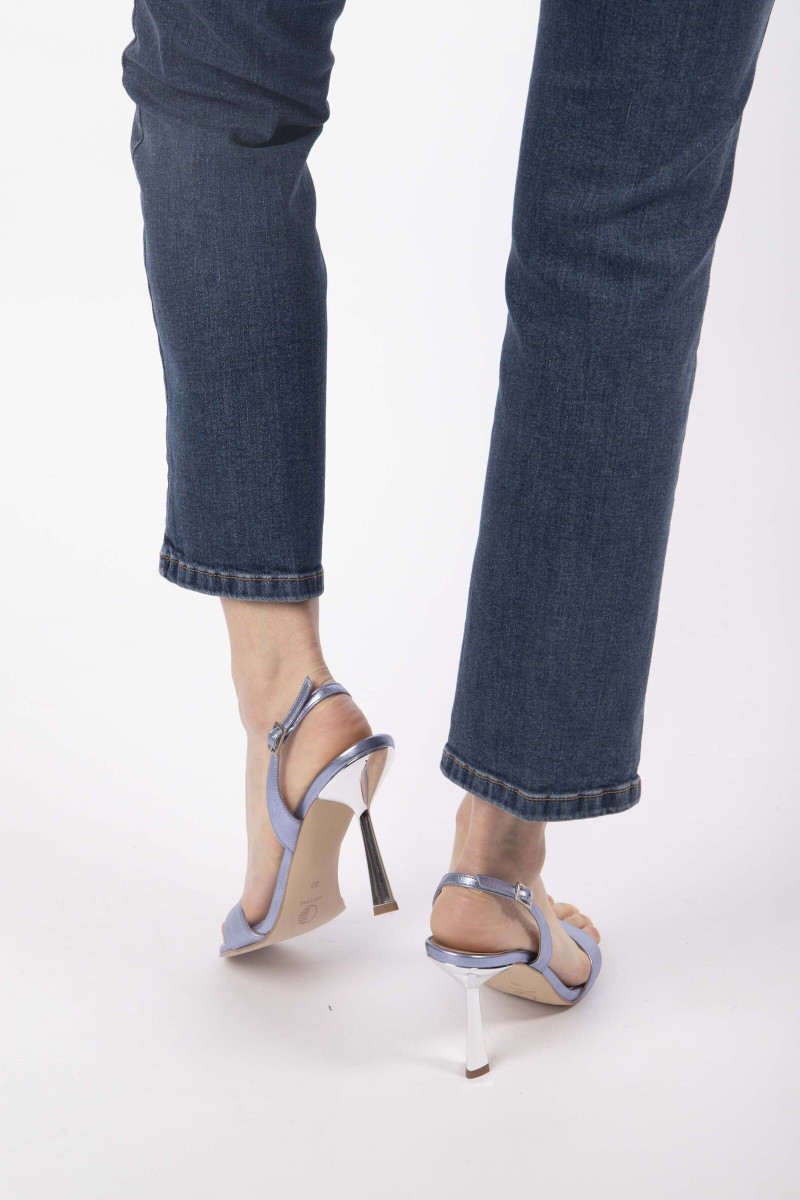 Blue Jeans Laminated Sandal