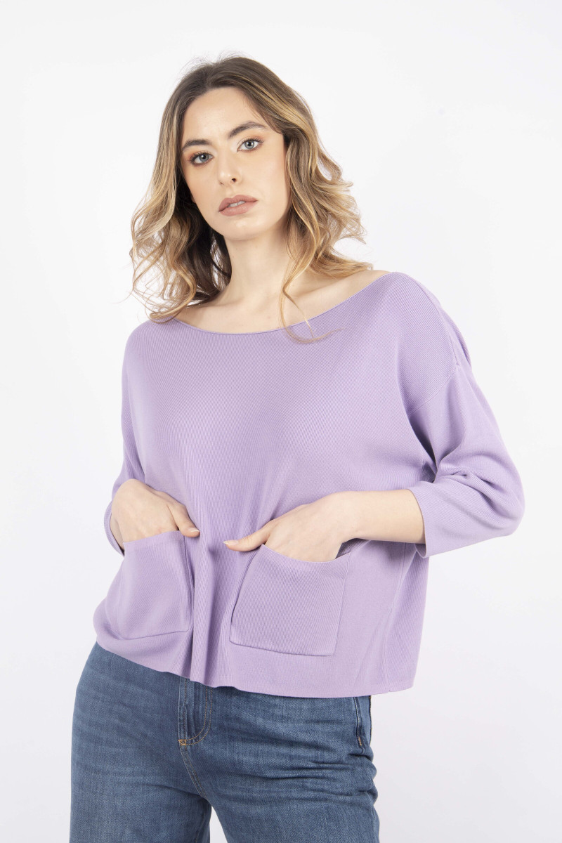 Sweater with front pockets by Anavì