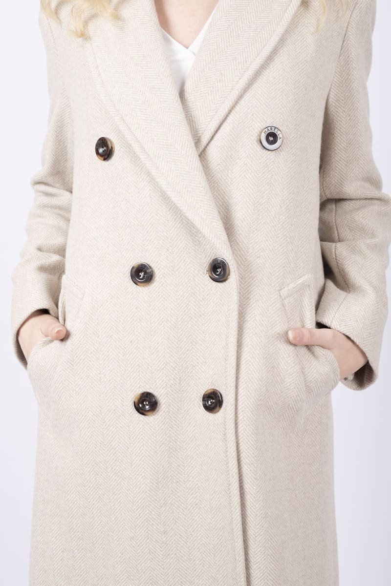 Acacia Coat Double-Breasted Beige