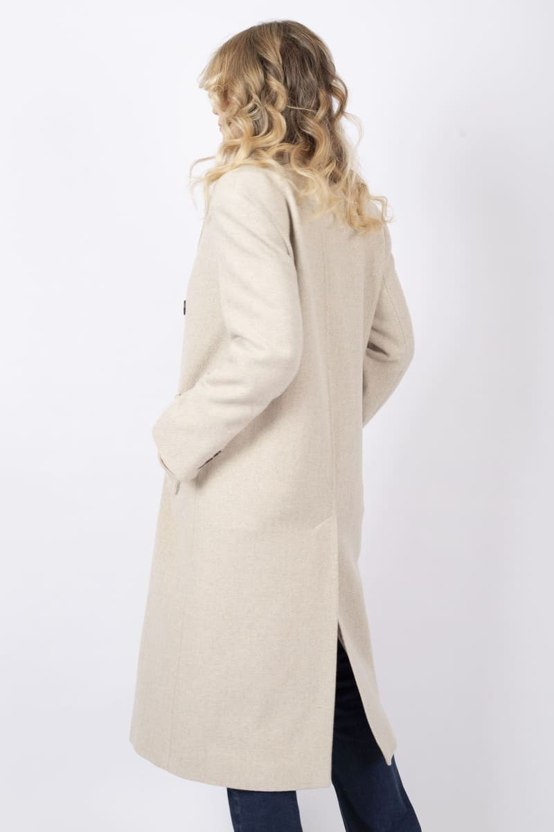 Acacia Coat Double-Breasted Beige