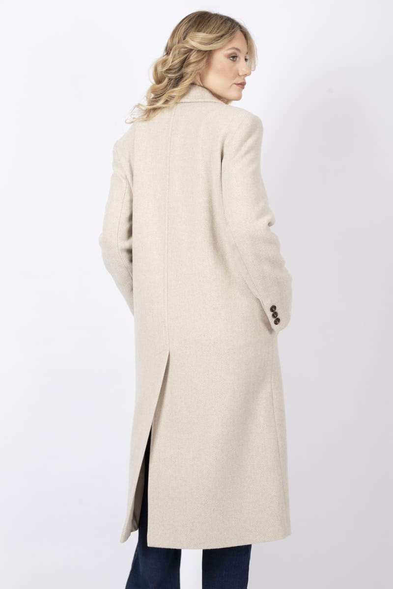 Cappotto Acacia doppiopetto beige