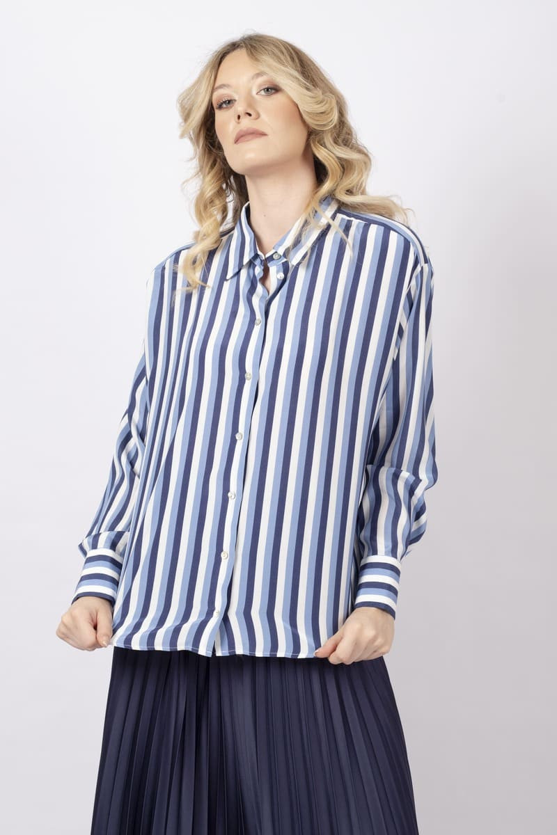 Camicia Ixie con righe all-over