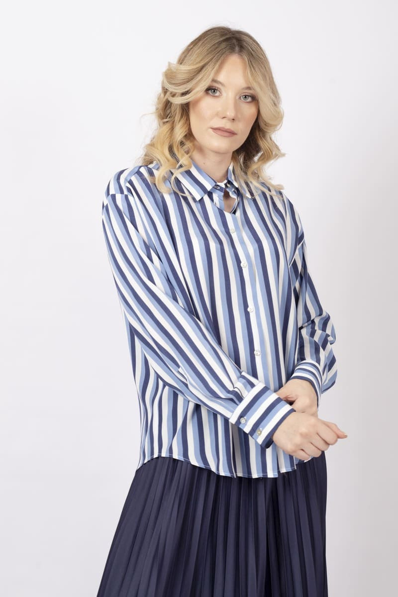 Camicia Ixie con righe all-over