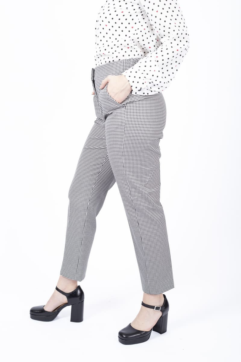 Ebrien slim-fit houndstooth trousers