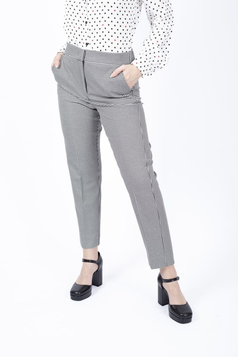 Ebrien slim-fit houndstooth trousers