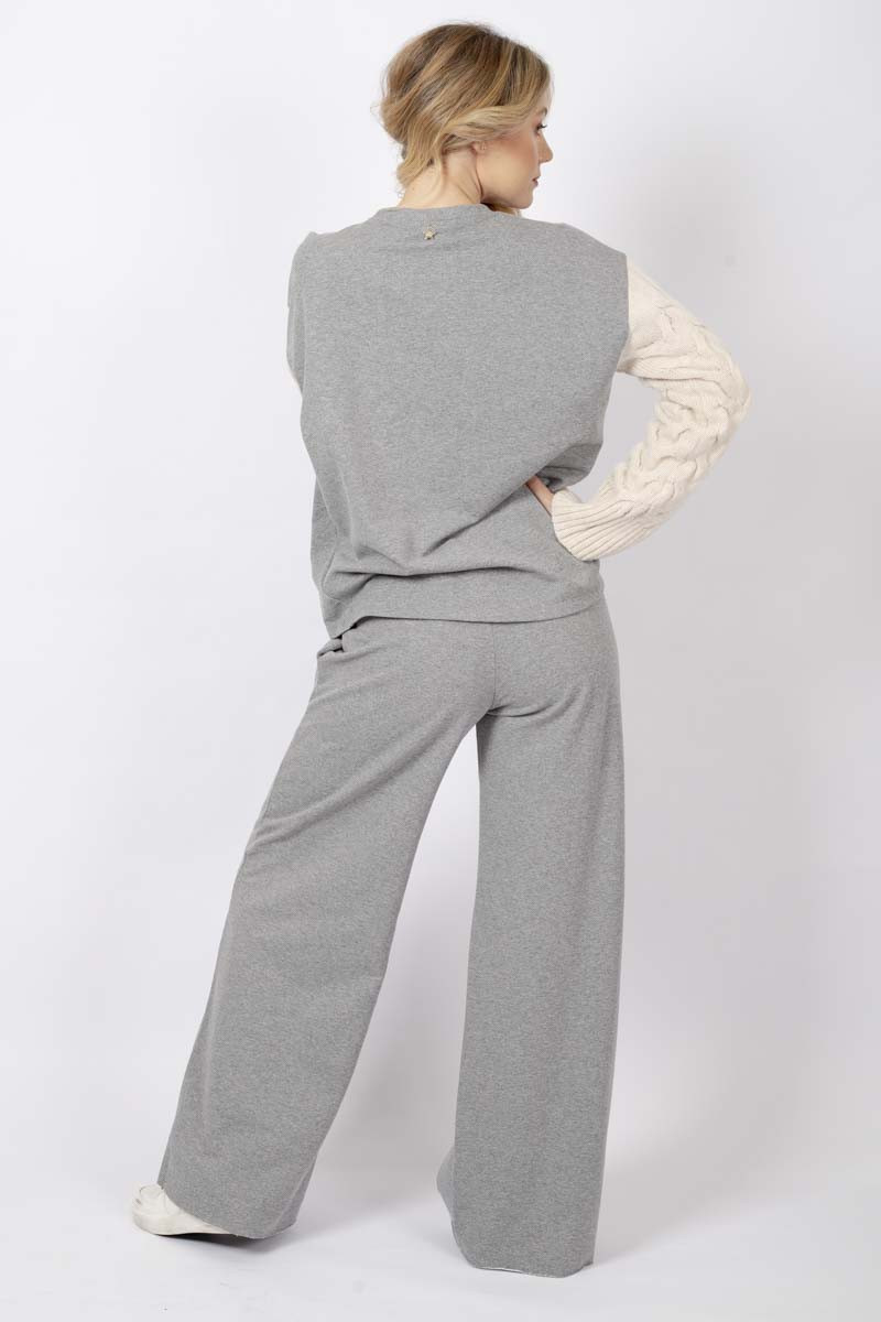 Gray palazzo sweatpants