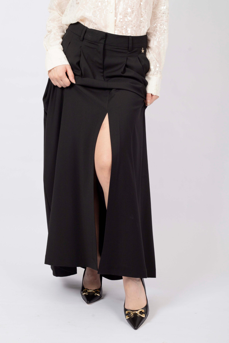 Black split skirt