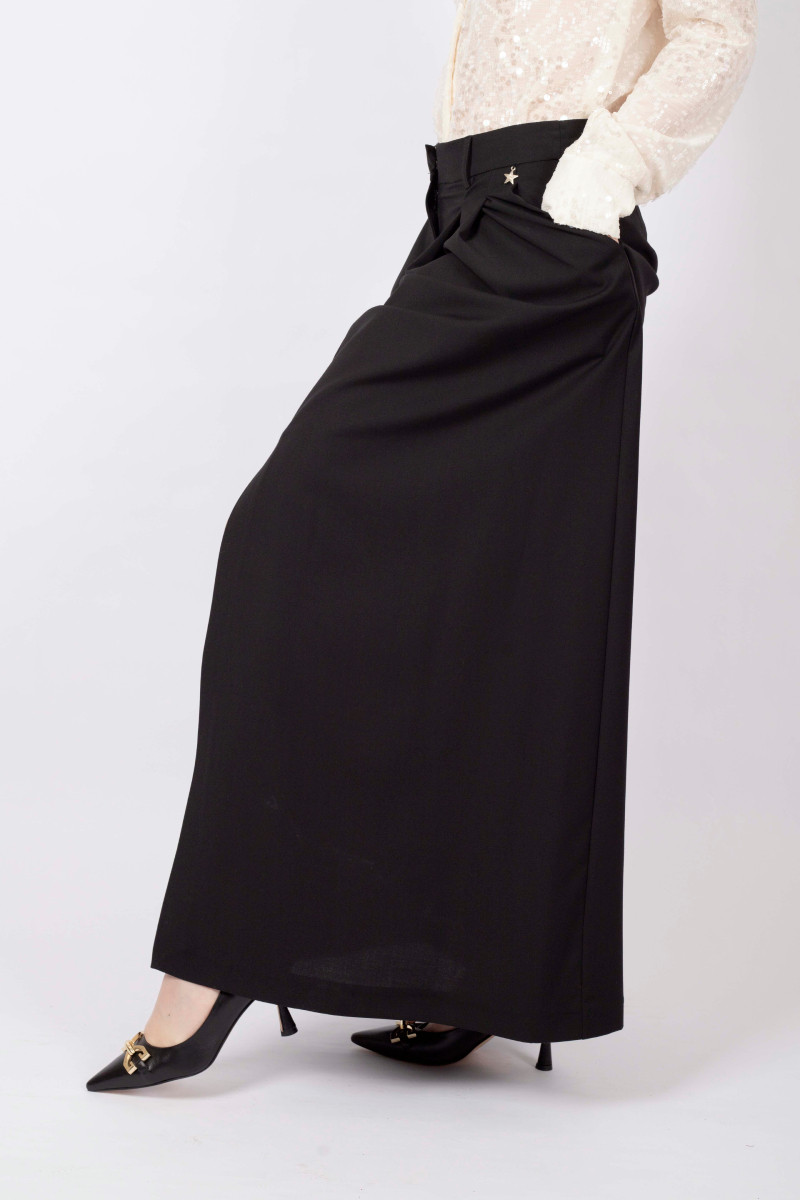 Black split skirt