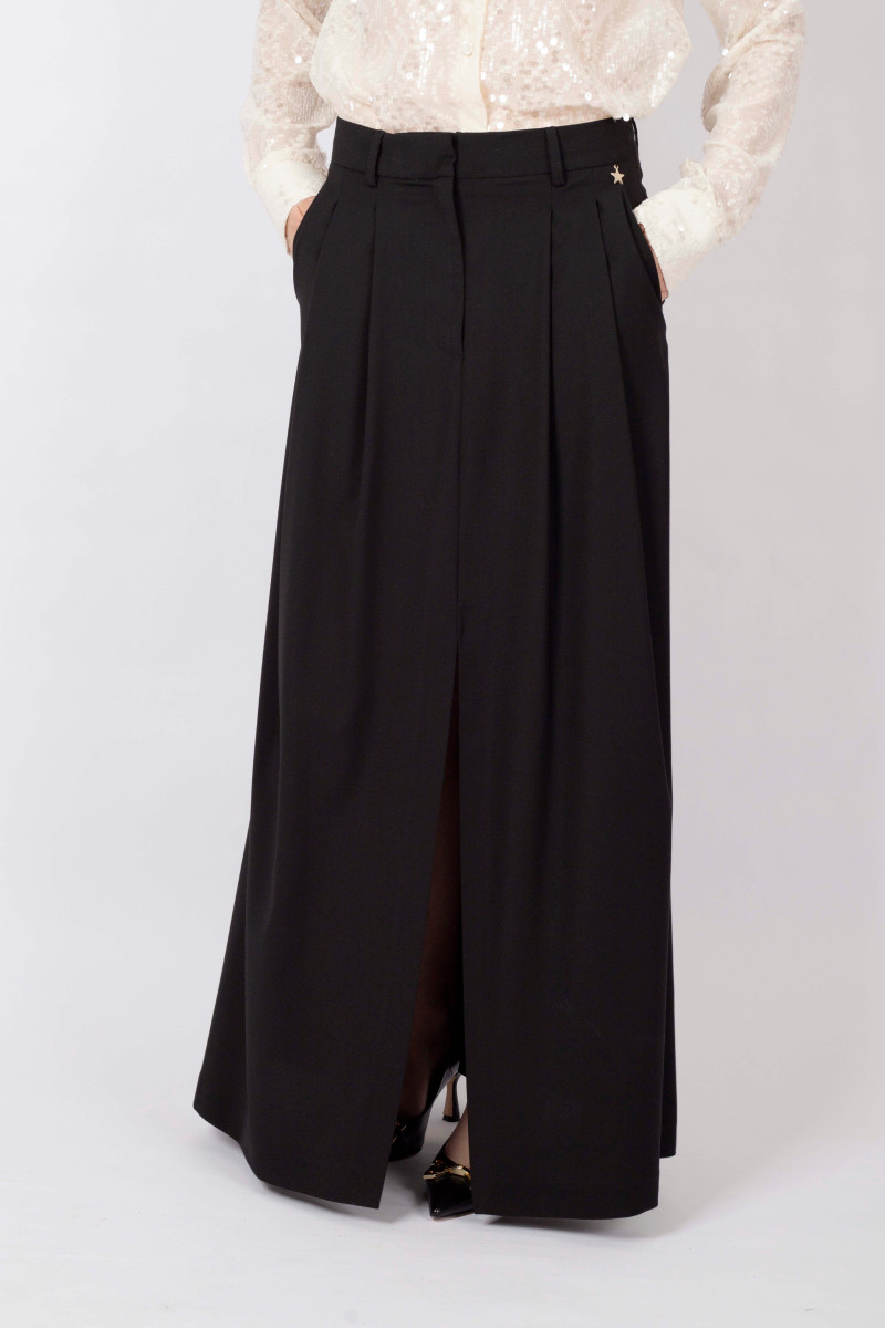 Black split skirt