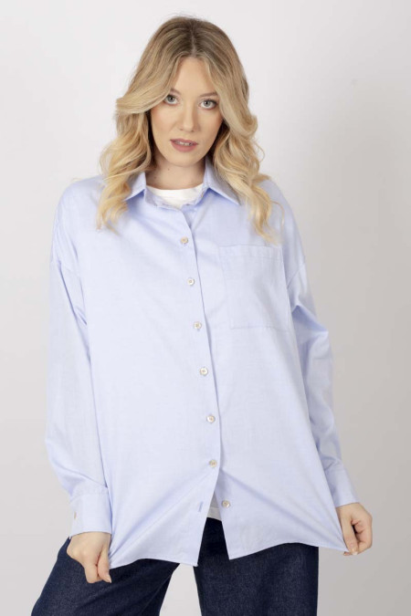 camicia oversize celeste souvernir diemme company shop