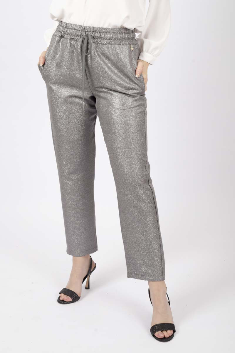 Silver glitter pants