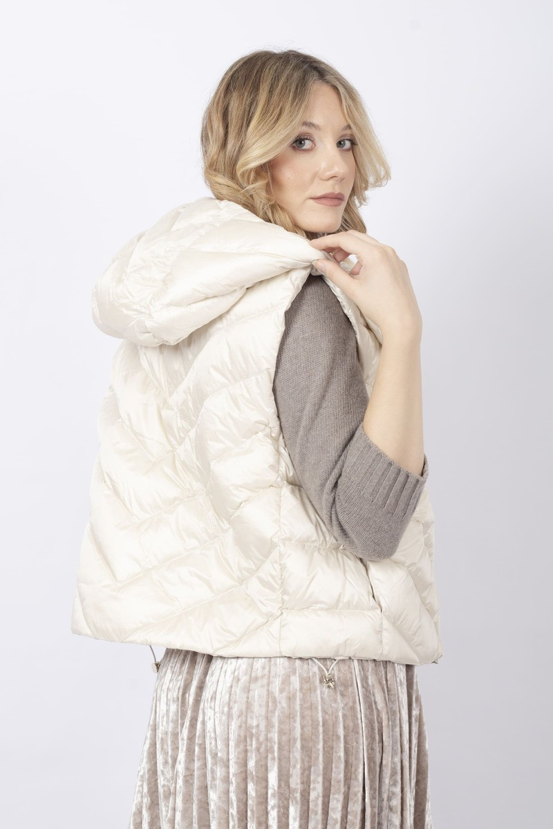 Caliga Padded Vest in cream color