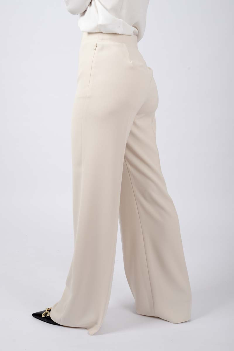 Nupar wide leg cream trousers