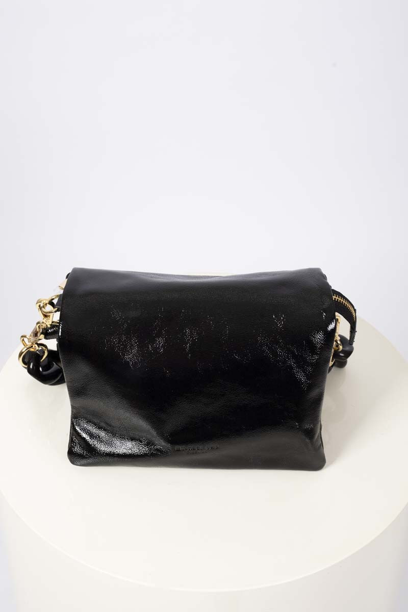 Black chain shoulder bag