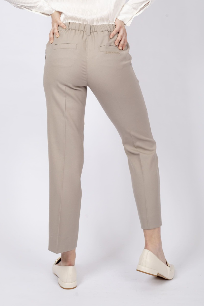 Lazzara light brown high-waisted trousers