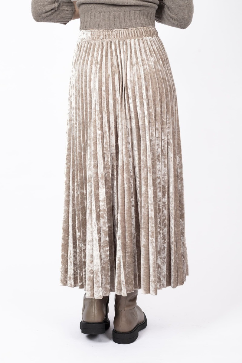 Agape pleated beige skirt