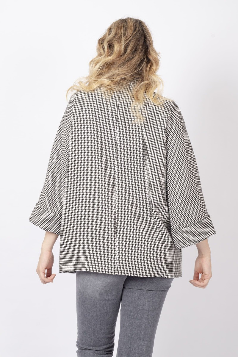 Sling jacket with pied-de-poule pattern