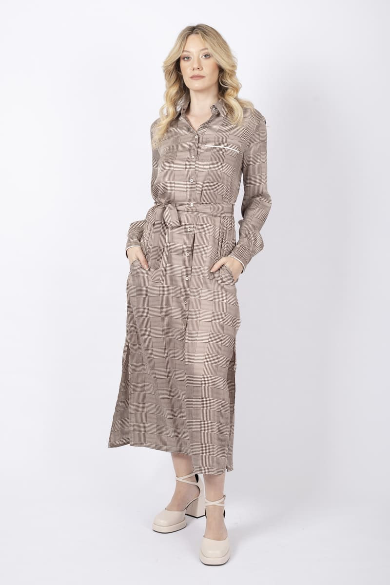 Lugano shirt dress in twill with print