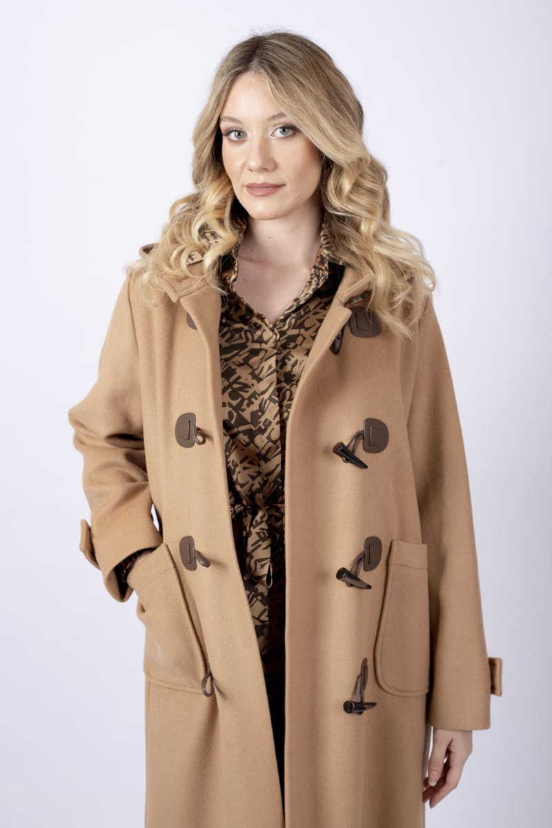 Sorbona hooded camel coat