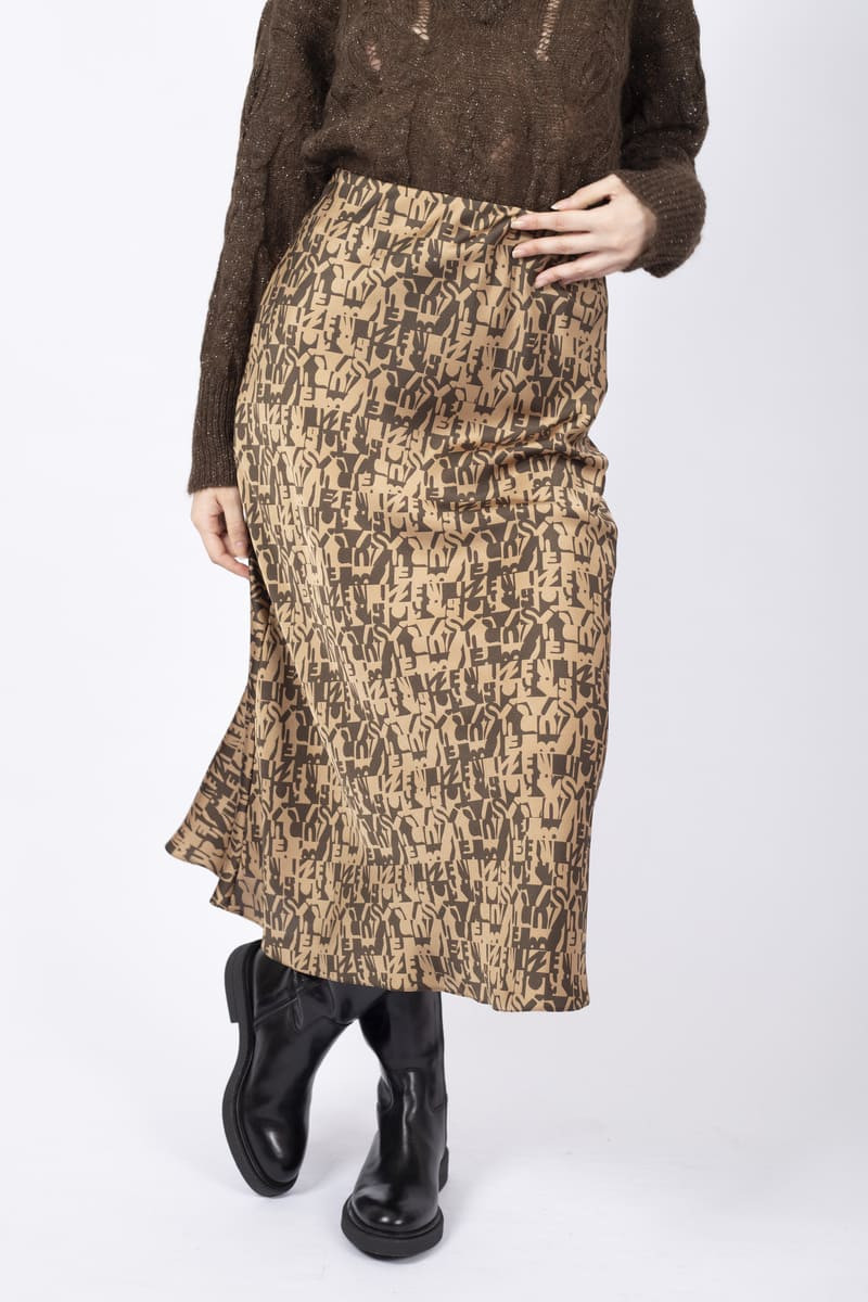 Murcia camel print skirt