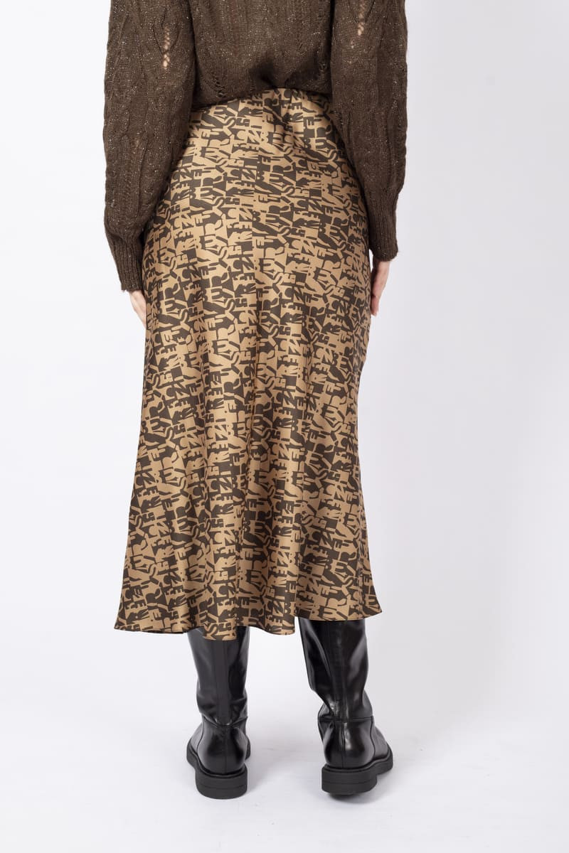 Murcia camel print skirt