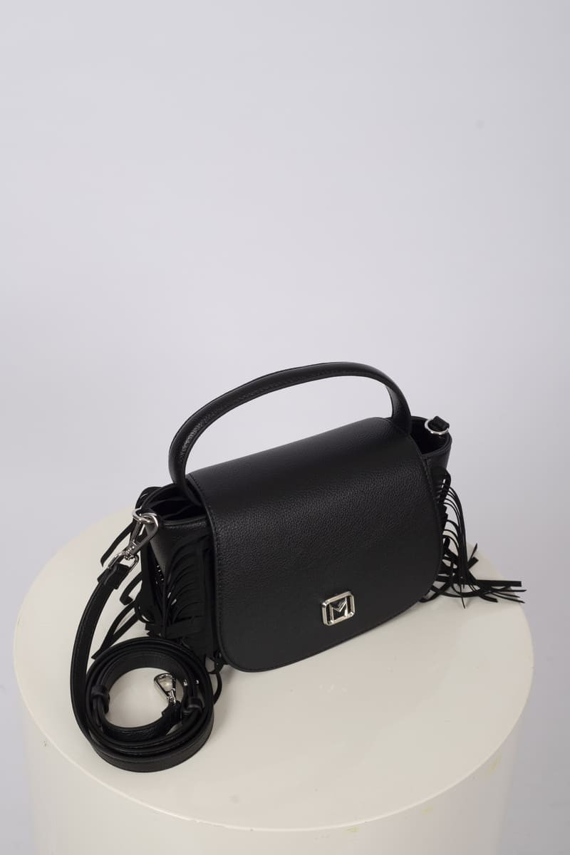 March black fringe bag