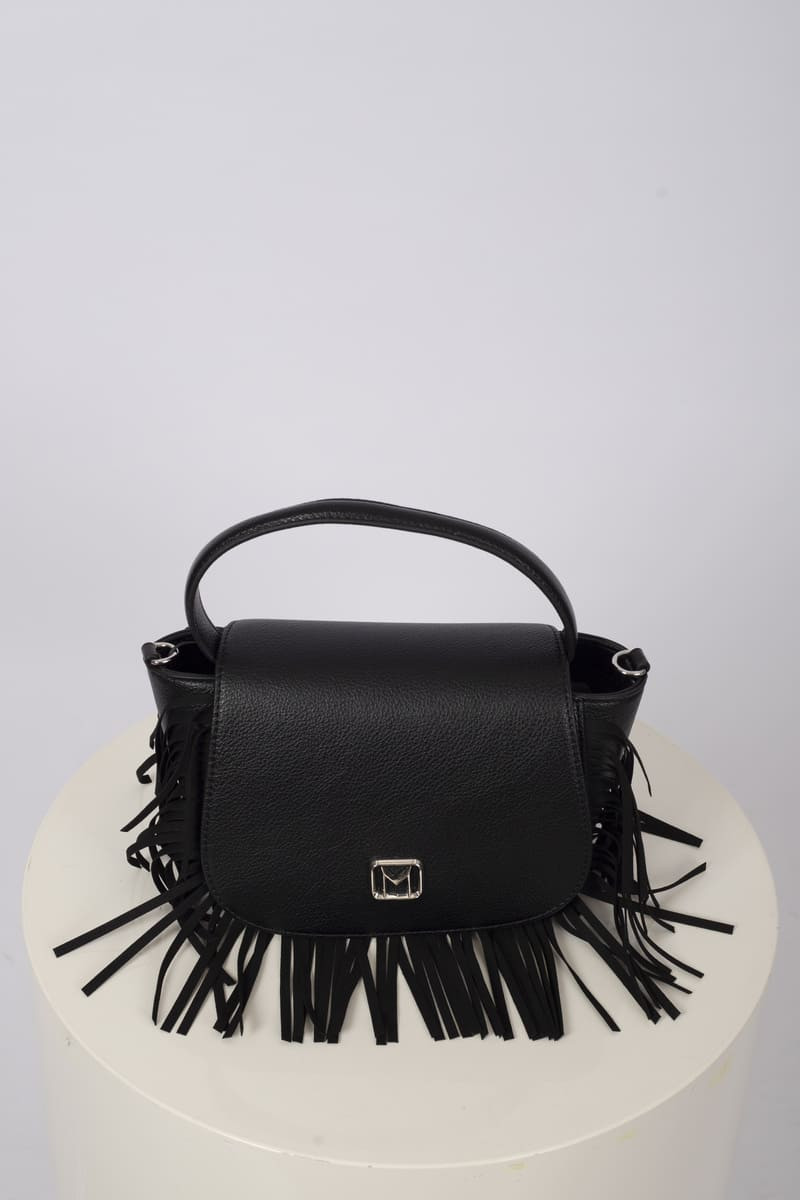 March black fringe bag