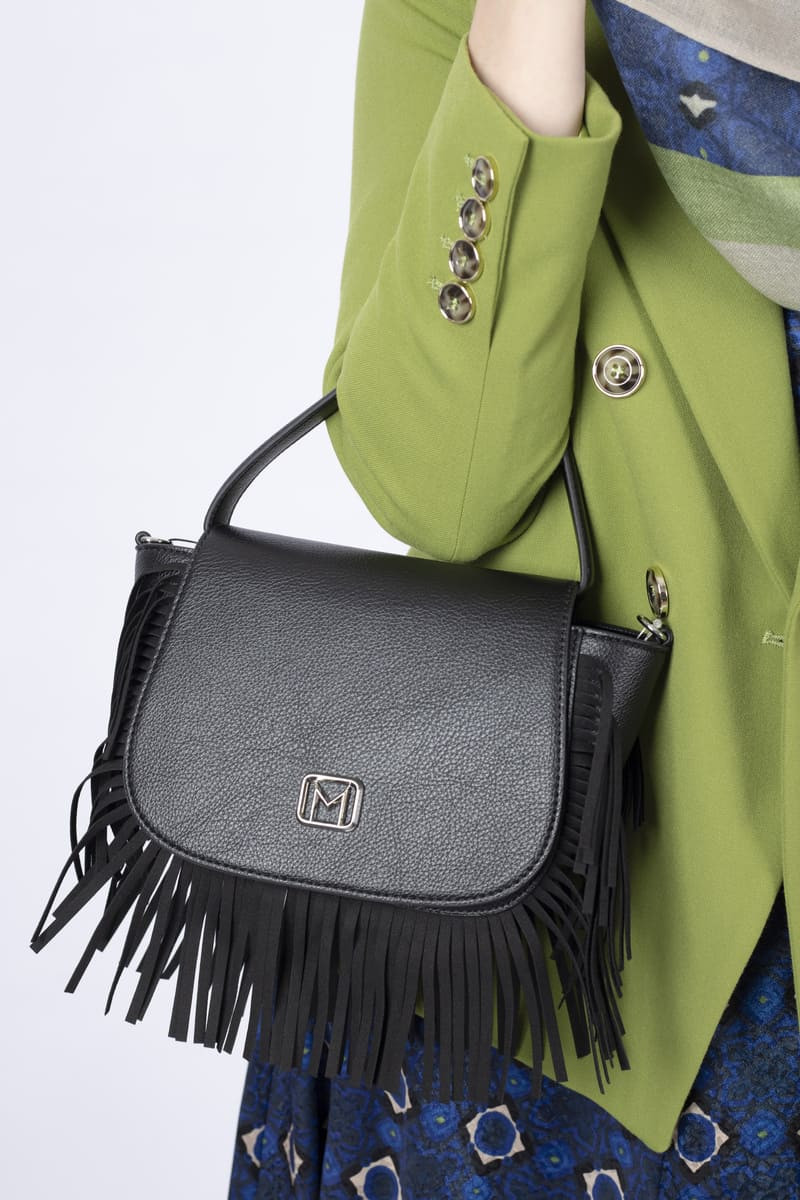 March black fringe bag