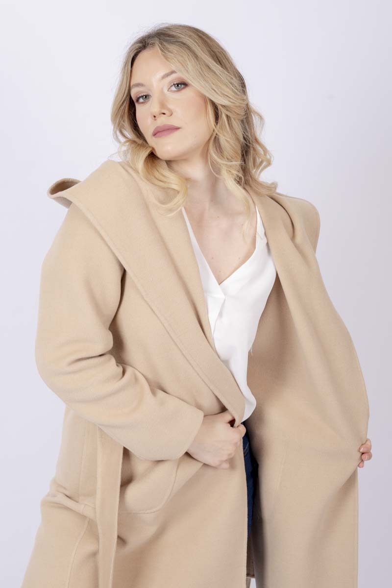 Oblato Coat with belt Beige