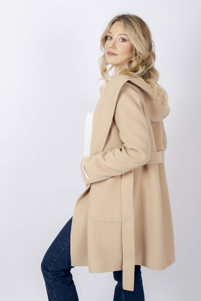 Oblato Coat with belt Beige