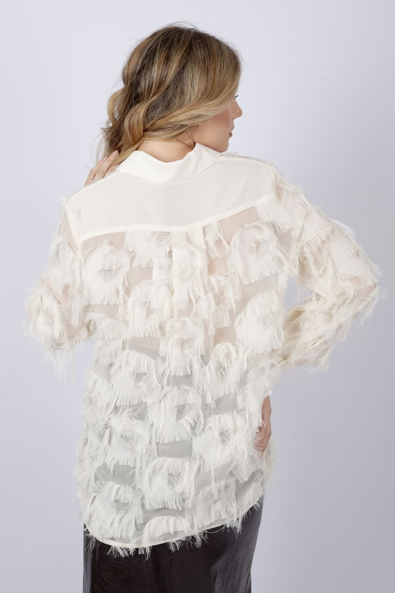 Douglas blouse in vanilla georgette