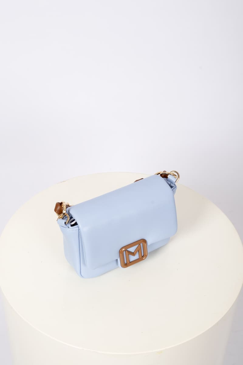 Borsa Lontra con logo azzurra marella diemme company shop