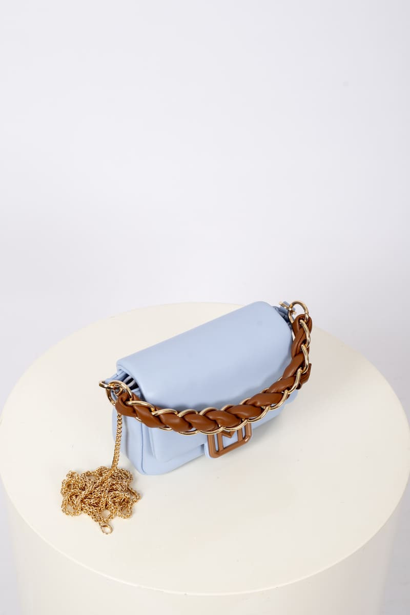 Lontra light blue logo bag