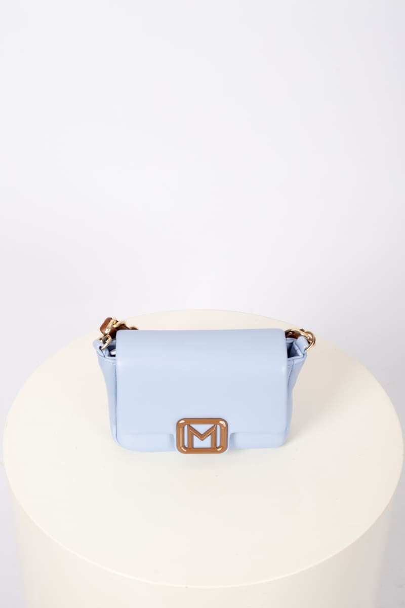 Borsa Lontra con logo azzurra marella diemme company shop