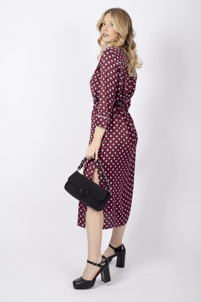 Profile Dress Burgundy chemisier