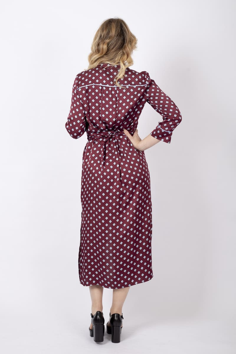 Profile Dress Burgundy chemisier