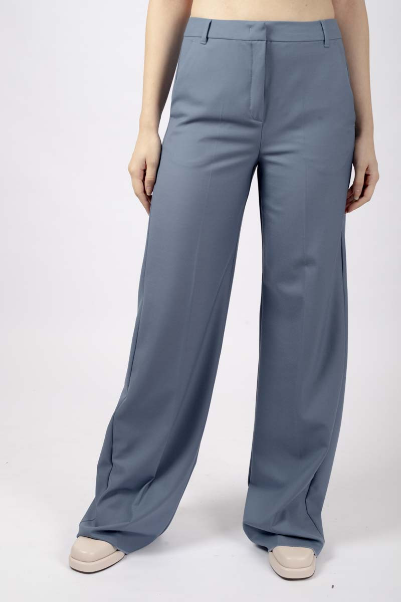 Ciocca wide leg trousers aviation color