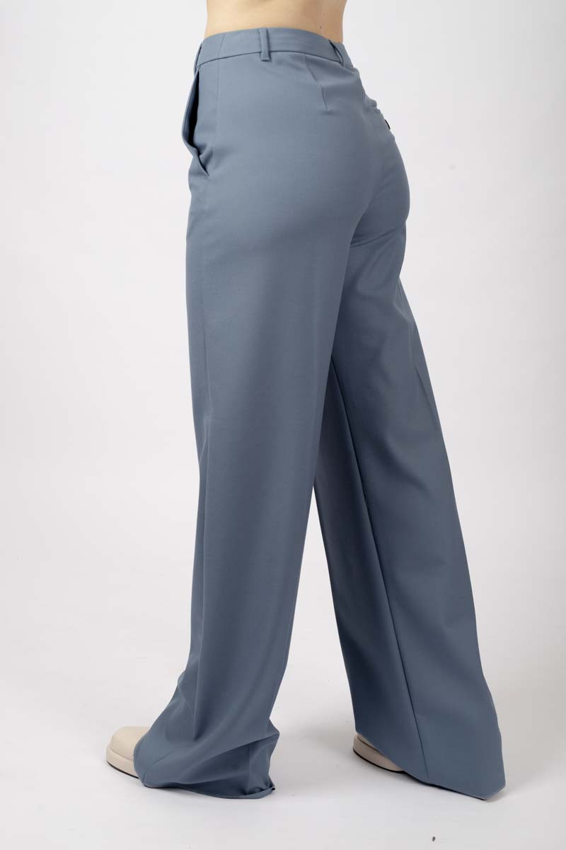 Ciocca wide leg trousers aviation color