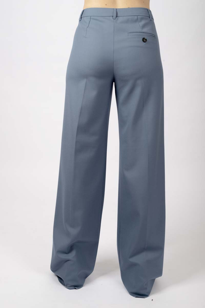 Ciocca wide leg trousers aviation color