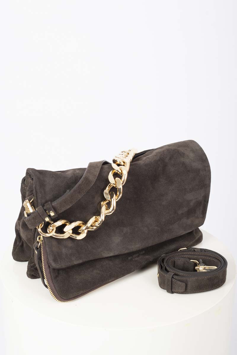 Miami Suede chocolate handbag