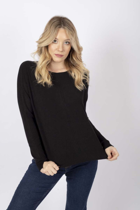 Long-sleeved black top