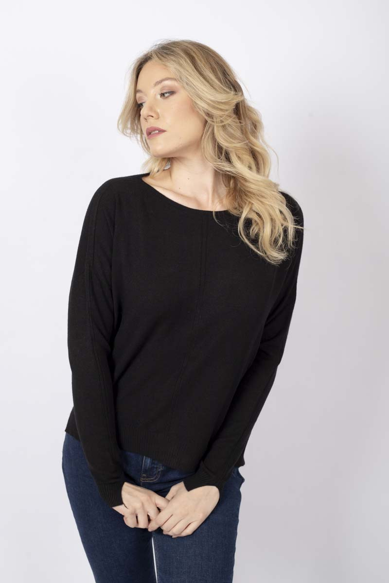 Long-sleeved black top