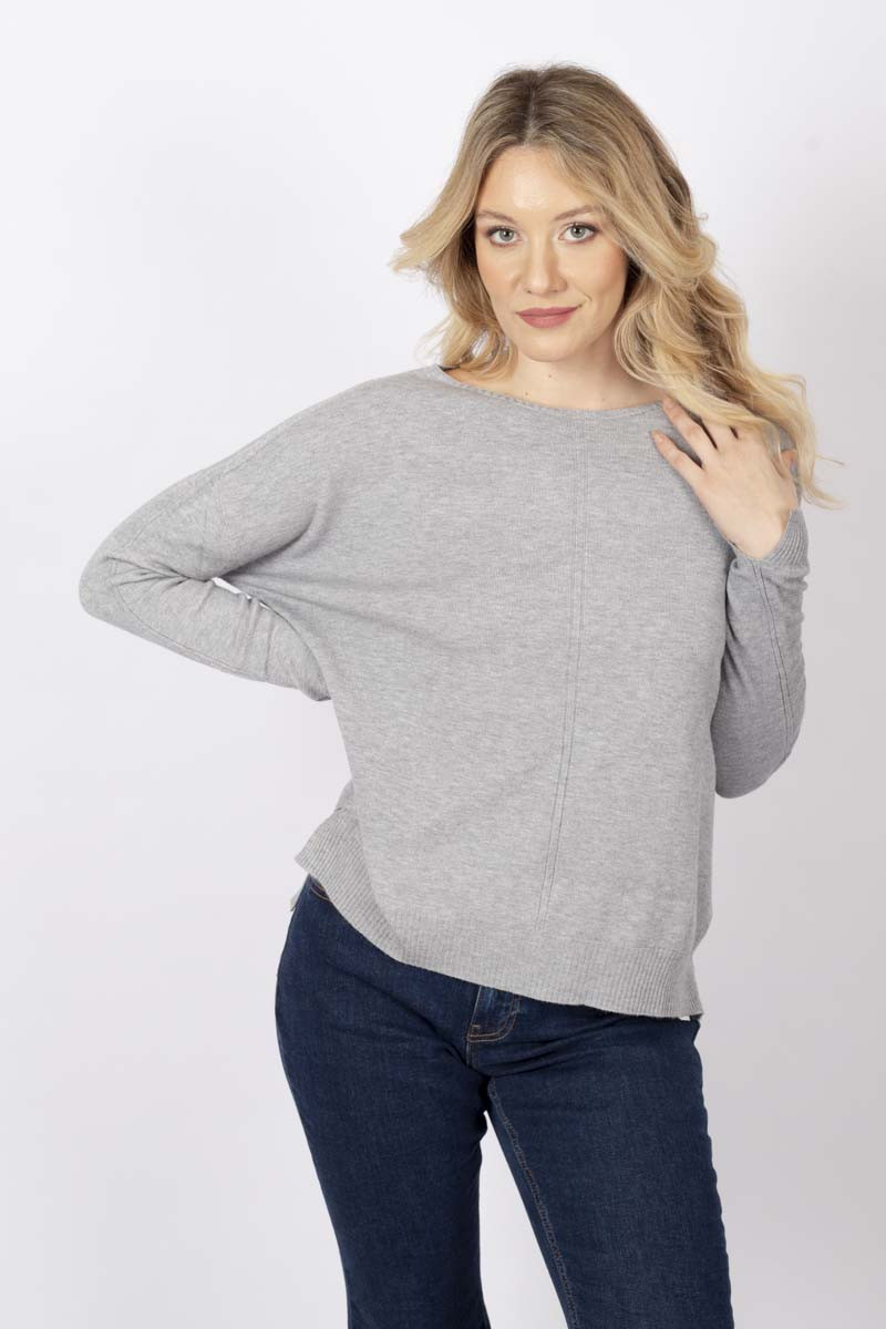 Long-sleeved grey top