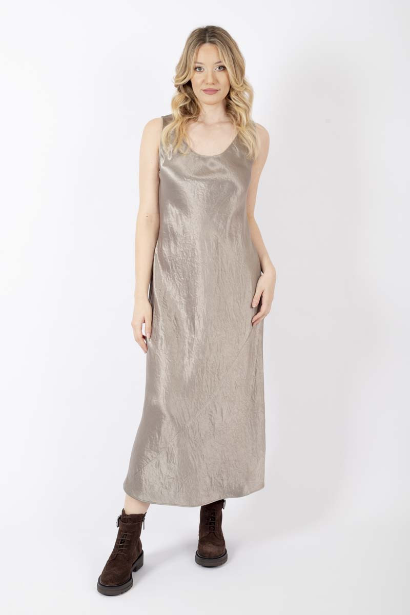 Talete fluid satin ivory dress