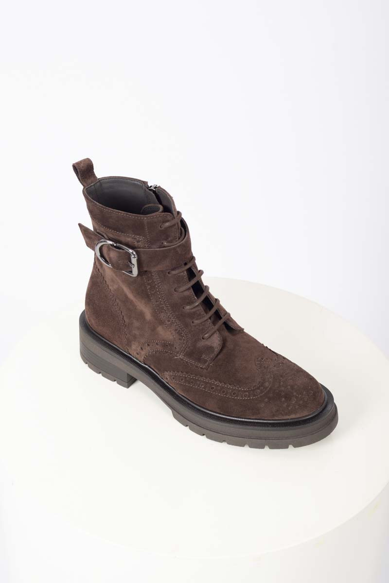 Patty Combat boots in dark brown