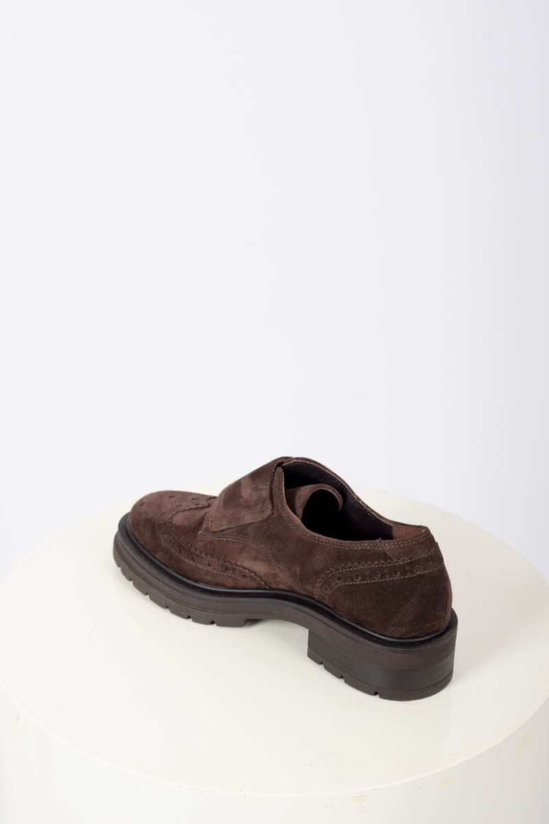 Patty Double loafers in dark brown suede