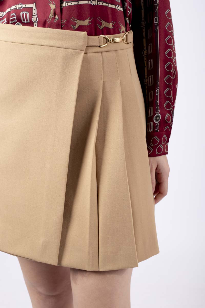 Rink A-line Camel Skirt