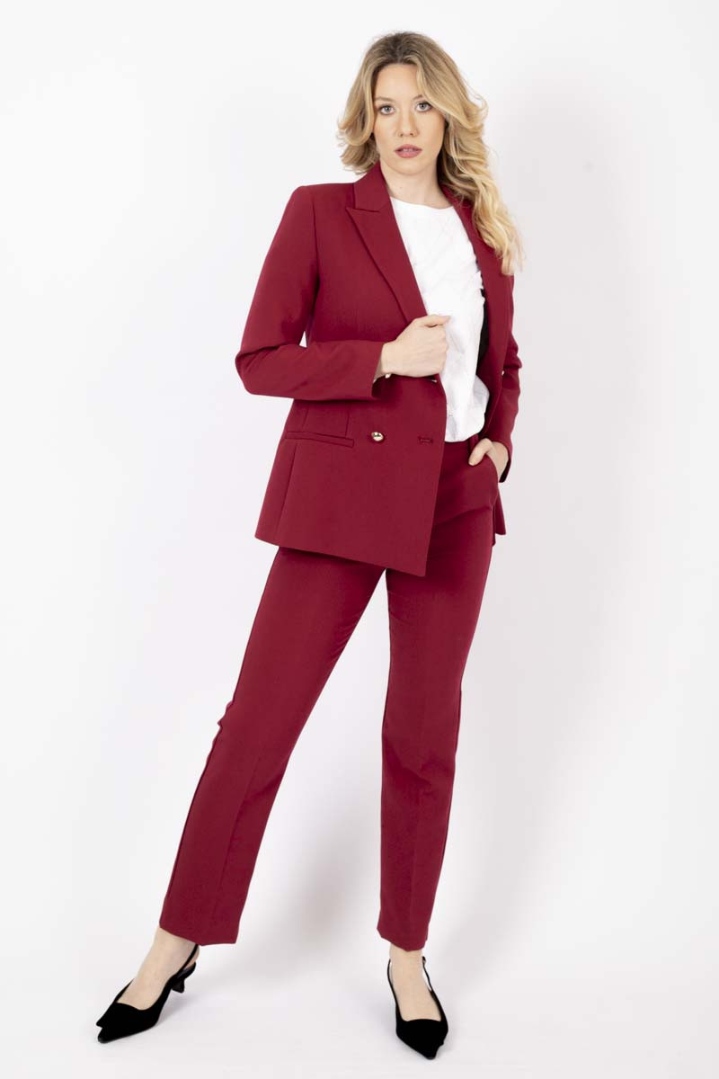 Sonno double-breasted bordeaux Blazer