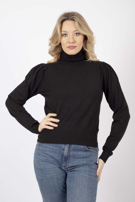 Black turtleneck sweater