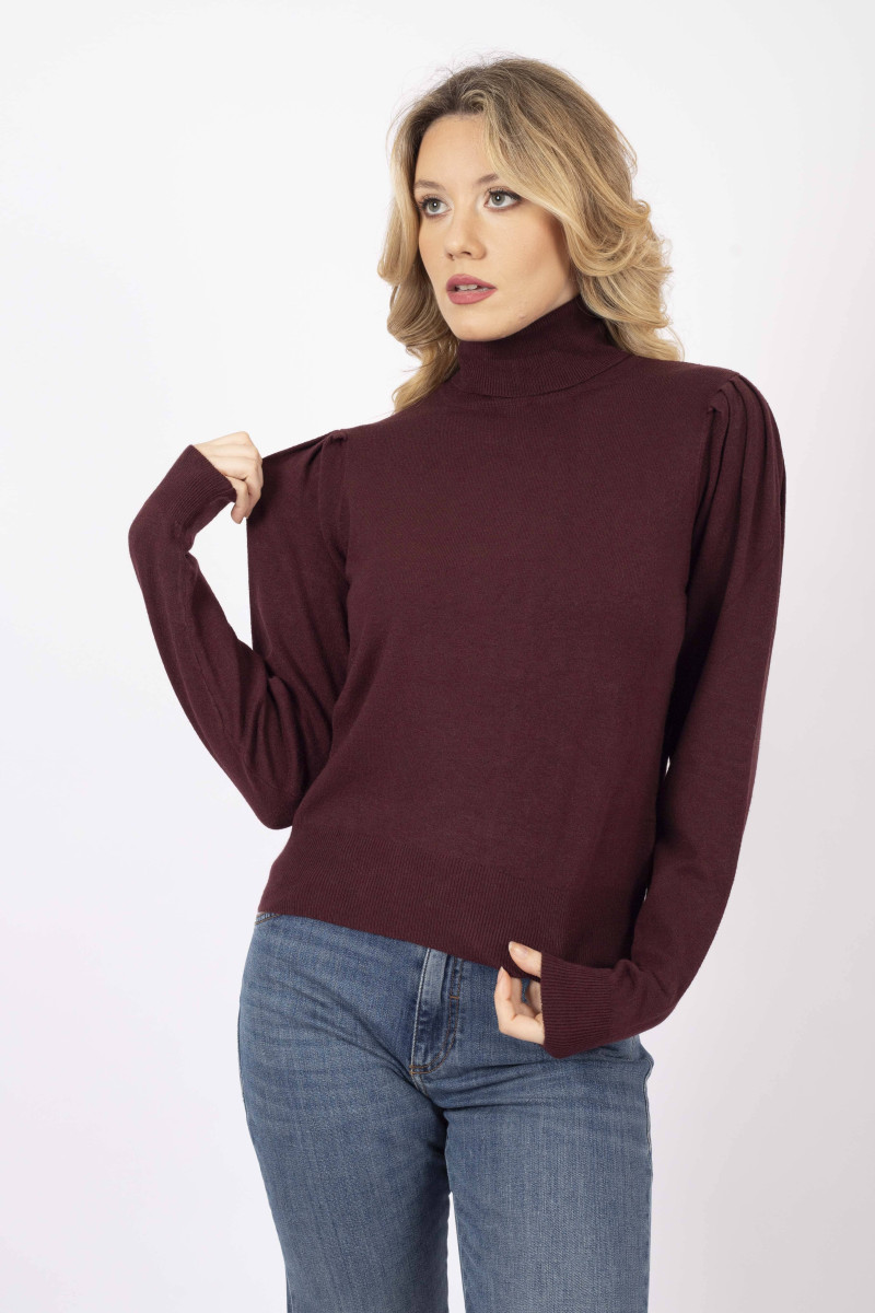 Plum turtleneck sweater